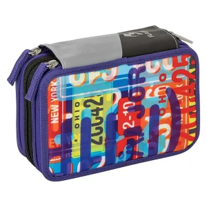 Astuccio 3 Zip Comix Flash Mad Plate: in tessuto