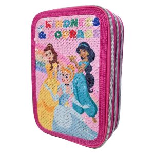 Astuccio 3 Zip MC Group: principesse, con corredo, reversibile