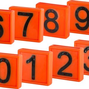 Numeri identiﬁcativi arancio 0-9 conf.10 pz.
