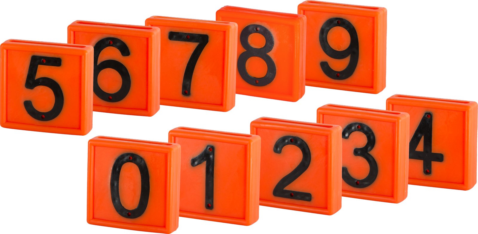 Numeri identificativi arancio 0-9 conf.10 pz.