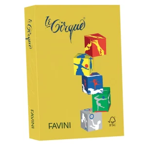Carta Favini Le Cirque 160 Colori Forti: giallo sole 202, 21 X 29.7 cm, A4, 160 g/mq, 250 fg.