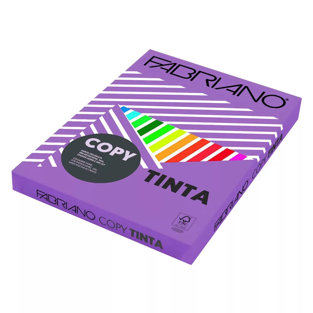 Carta per la stampa Fabriano Copy Tinta A3 Unicolor 80, Colori Forti: risma di 250 fogli, violetta