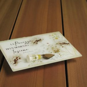 Claraluna – Tagliere in vetro c/coltellino 26032C