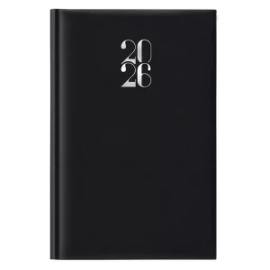 Agenda Giorn. Notabene Gommato: 11 X 16.5 cm, nero, sabato e domenica abbinati, 2026