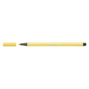 Pennarello Stabilo Pen 68 Brush: giallo, medio, cf. da 10 pz.