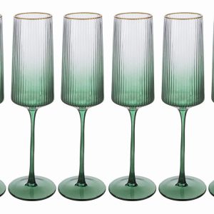 Set 6pz Flute “Star” Verde