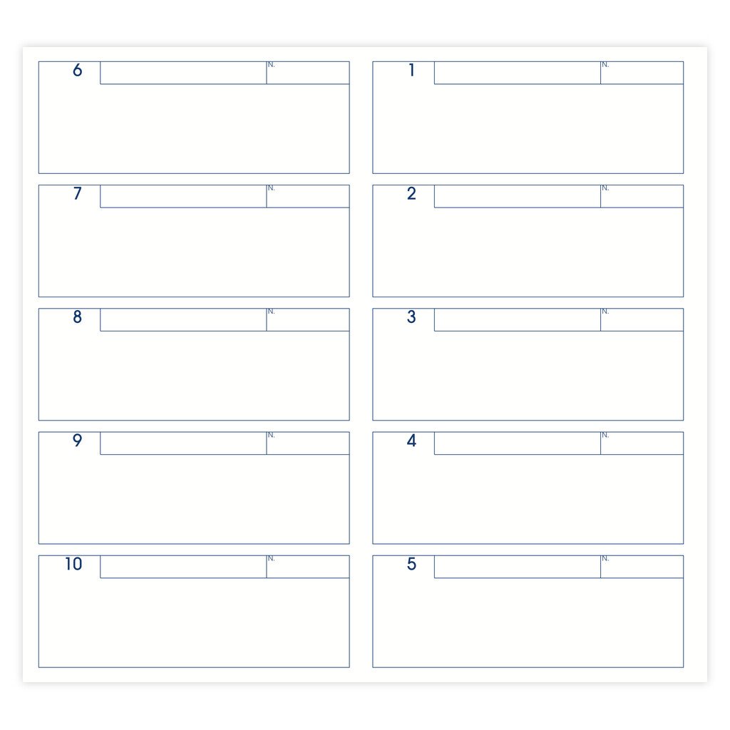 Moduli di Buoni Data Ufficio: blocco di 960 u. (96 fogli × 10 u. per foglio) - immagine 2