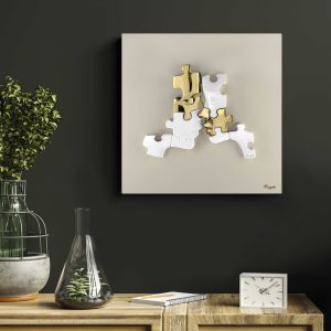 Quadro Coppia Puzzle Nocciola