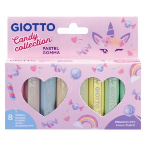 Gomma Giotto Candy Colletion: assortiti pastello, cf. da 8 u.