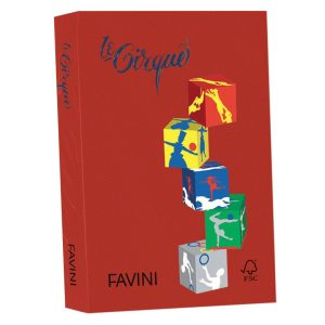 Carta Favini Le Cirque Colori Forti: scarlatto 209, 297 X 420 mm, A3, 80 g/mq, liscia, 500 fg.