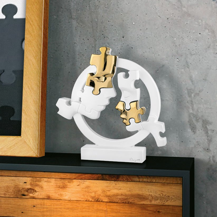 VISI PUZZLE CERCHIO BIANCO ORO - immagine 4