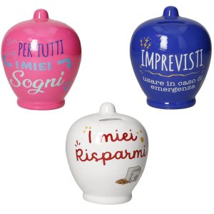 SALVADANAIO CLASSICO COLORI e FRASI