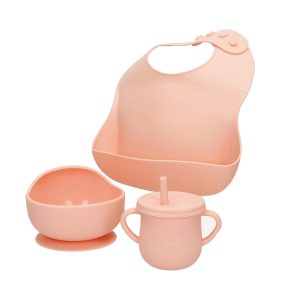 SET PAPPA GNAM rosa SET 4pz in SILICONE