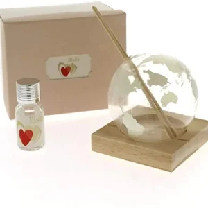 Mappamondo Diffusore Vetro Medio Base Legno Fragranza Inclusa