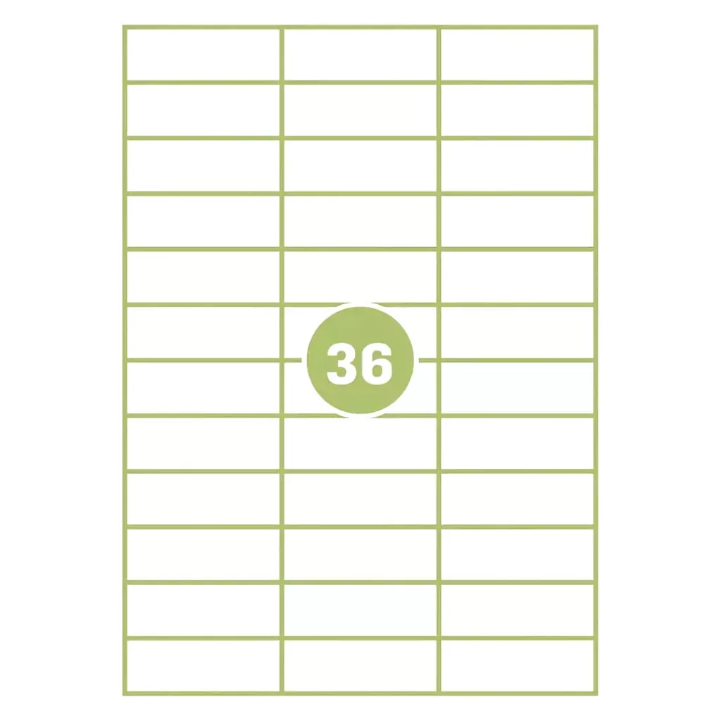 Etichette adesive AppTac: 70 X 25 mm, A4, (36 per foglio), cf. da 100 fg. - immagine 3