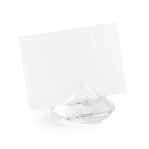 10 Diamanti Segnaposto Trasparenti In Plexiglass (SDW40-099)