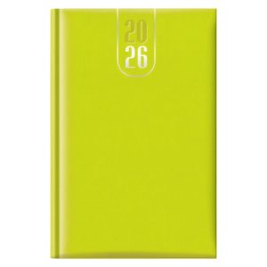 Agenda Giorn. Notabene: 11 X 16.5 cm, verde lime, monocolore, sabato e domenica abbinati, 2026