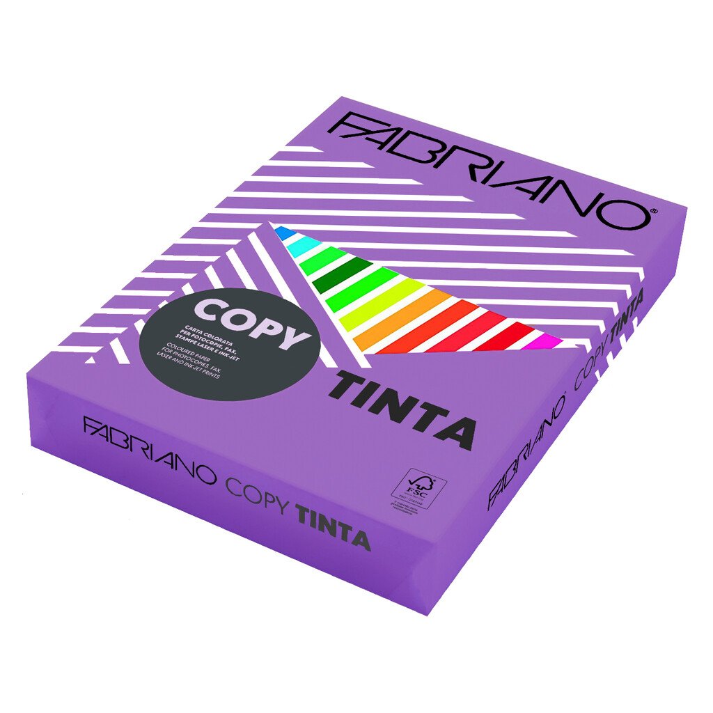 Carta Fabriano CopyTinta Colori Forti: violetta, 210 X 297 mm, A4, 80 g/mq, 500 fg.