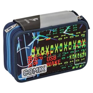 Astuccio 3 Zip Comix Flash Help Me: in tessuto