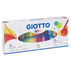 Set pastelli a matita + pennarelli Giotto 90 Colori: confezione con 90 u.