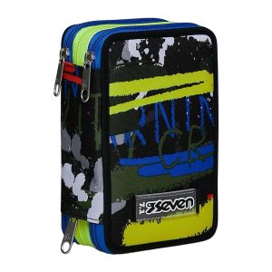 Astuccio 3 Zip Seven Boy: fluo belts