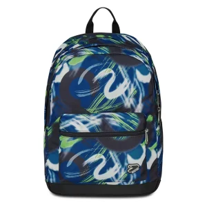 Zaino organizzato Seven The Double Pro XXL: blu / verde / bianco, con Earphones Wireless