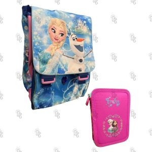 Zaino estensibile Franco Cosimo Panini: Frozen, + Astuccio 3-Zip c/ accessori