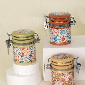 BARATTOLO ERMETICO STILE MAIOLICA