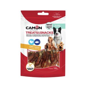Camon Involtini di pollo con pesce – Snack per Cani