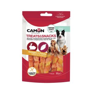 Camon Strips di Coniglio e patata dolce – Snack per Cani