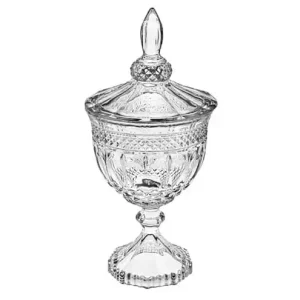 Coppa vetro stile con coperchio alta 25 cm – Stile boemia