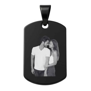 Ciondolo Personalizzato Militare nero