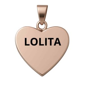 Medaglietta cane cuore rosa