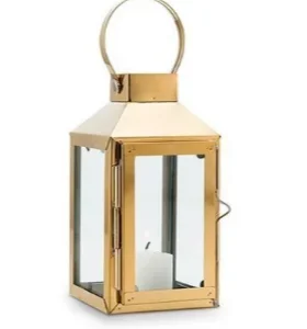 Lanterna In Metallo Laccata Oro