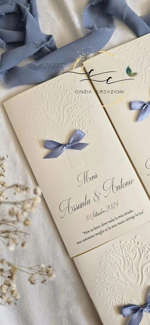 Menu matrimonio albero della vita M001
