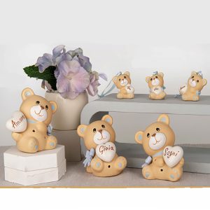 ORSETTO CON CUORE LED CIELO