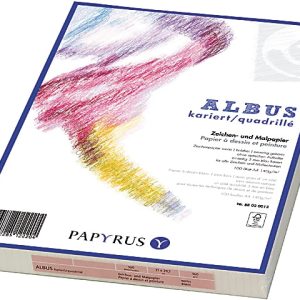 PAPYRUS Carta per disegno A3 88020012 140g, quadrett. 5mm 100 fogli