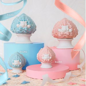 POMO ORSETTO LED CELESTE ROSA