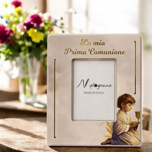PORTAFOTO COMUNIONE BIMBO IN GINOCCHIO PREGHIERA