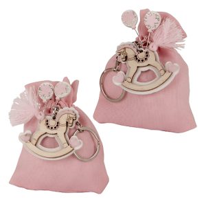 PORTACHIAVI CAVALLINO DONDOLO ROSA