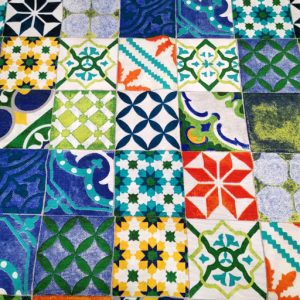 STOFFA MAIOLICA MULTICOLOR