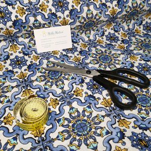 STOFFA MAIOLICA BLU