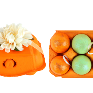 Scatola per uova FLORAL NEST 6pz Arancione