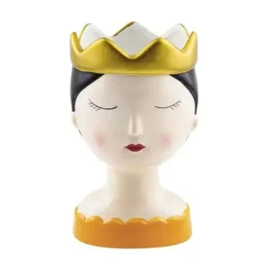 Portavaso busto in ceramica Regina alto 20 cm