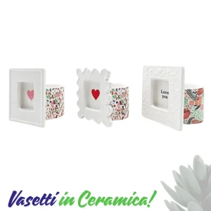 Vasetto ceramica portafoto per piante vaso 5.5cm