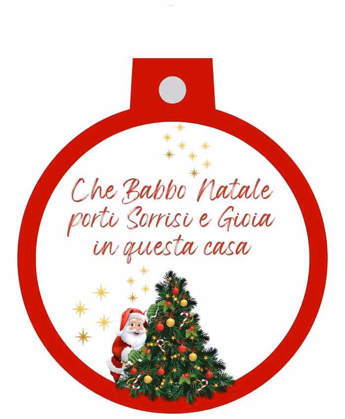 Palla Natale in Forex con dedica Babbo Natale sorrisi