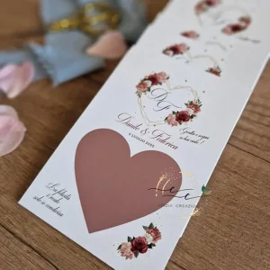 biglietto lotteria sposi cuori