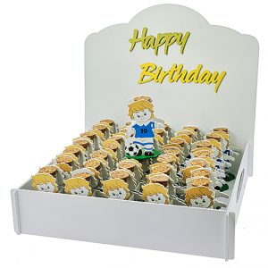 KIT 48 PEZZI CALCIATORE CON FIALA “HAPPY BIRTHDAY”