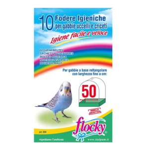 FODERE GABBIE UCCELLI RETTANGOLARI CM.50
