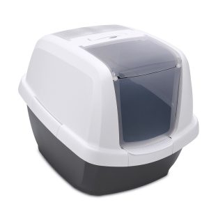 LETTIERA MADDY ANTRACITE E BIANCA cm 62 x 45,5 x 47,5